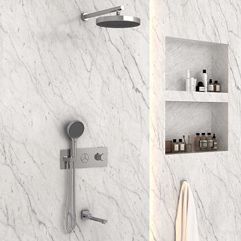 Душевая система Vincea VSFW-432TI2CH встраиваемая в стену цвет хром с термостатом