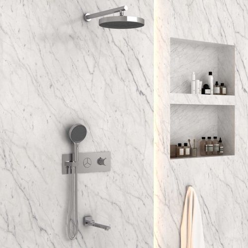 Душевая система Vincea VSFW-432TI2CH встраиваемая в стену цвет хром с термостатом