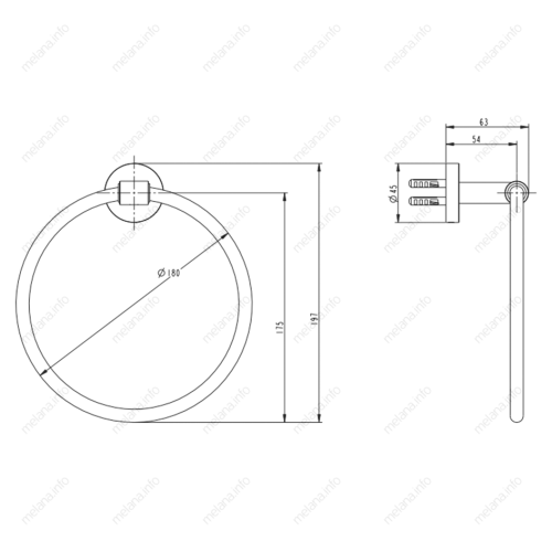 Полотенцедержатель Melana 861009 - фото 2