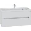 Тумба под раковину СанТа Лондон 224008л 100х40 подвесная цвет белый