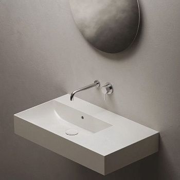 Раковина из сантехнического фаянса Hatria BAHIA_13 BHD800465011TS0 80х50 подвесная цвет белый