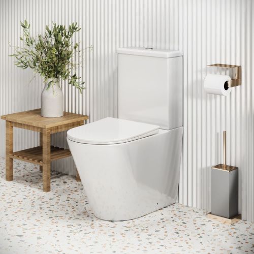 Унитаз напольный с бачком Grossman Color GR-4480S белый с сиденьем микролифт безободковый каскадный смыв - фото 5