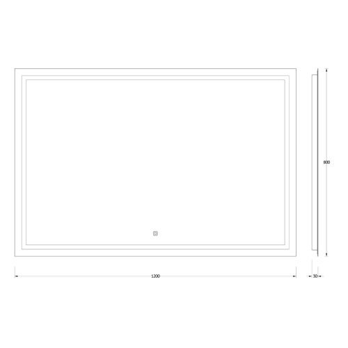 Зеркало с подсветкой Evoform Ledline BY 2438 120х80 подвесное - фото 2