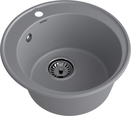 Кухонная мойка Granfest Quarz 08 темно-серый 50х50 цвет серый поверхность матовая