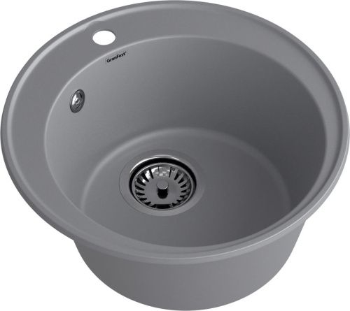 Кухонная мойка Granfest Quarz 08 темно-серый 50х50 цвет серый поверхность матовая - фото 2
