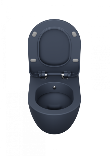 Чаша унитаза подвесная Creavit Free FE320-00BM00E-0000 цвет серый без сиденья душевой смыв - фото 3