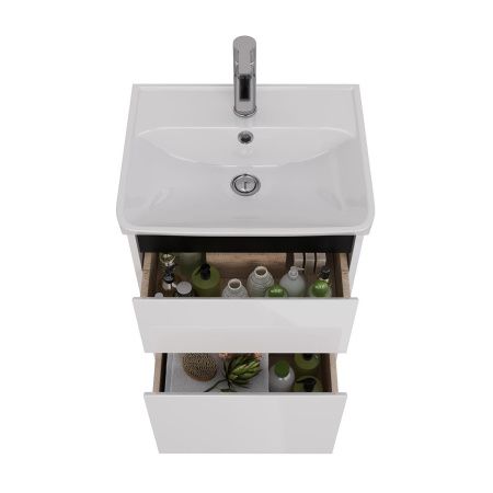 Тумба под раковину LeMark Combi LM03C50T-black 50х30 напольная цвет белый