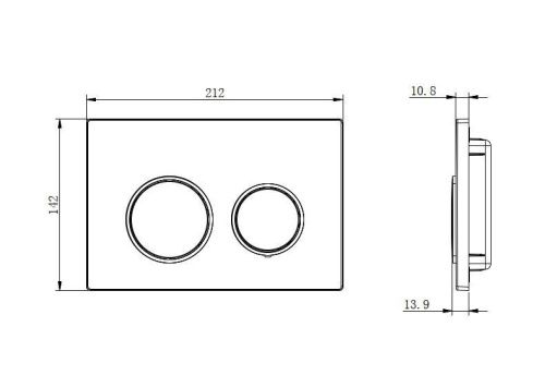 Клавиша смыва механическая Aquatek TDI-0000003 цвет черный/хром - фото 2