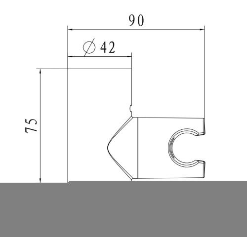 Держатель для душа Wonzon & Woghand WW-994224-CR хром - фото 2