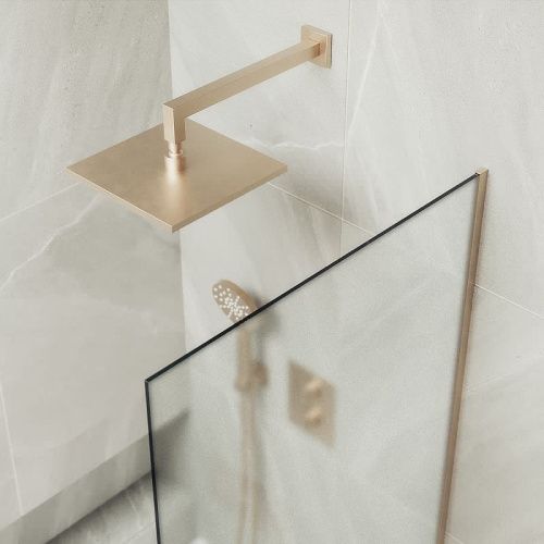 Душевая шторка на ванну Maybah Glass MGV-92-2у 60х140 стекло тонированное профиль бронза ориентация универсальная - фото 4