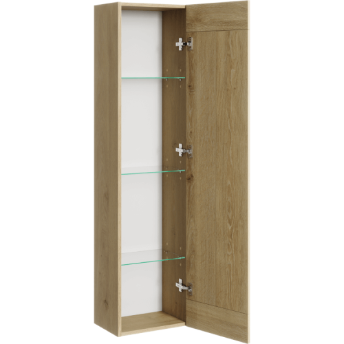 Шкаф-пенал Aqwella Y AST0535DD 40х140 подвесной цвет коричневый - фото 2