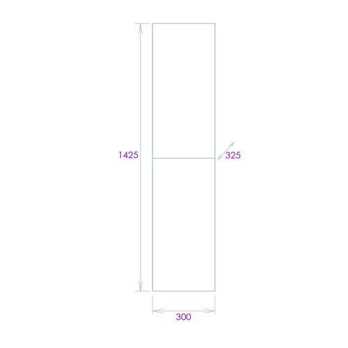 Шкаф-пенал Onika Марбл 403076 30х140 подвесной цвет белый/серый - фото 3