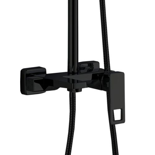 Душевая стойка Haiba HB24615-7 настенная цвет черный - фото 4