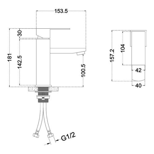 Смеситель Melana Cubo 610201 на раковину - фото 3