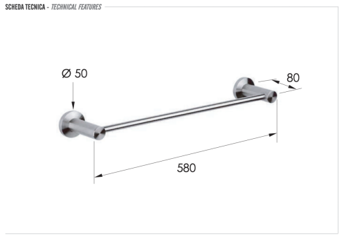 Полотенцедержатель Remer Minimal INOX Mi30INOXCR - фото 2