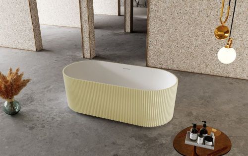Ванна из искусственного камня Abber Stein AS9601MS 170х75 отдельностоящая овальная с ножками - фото 2