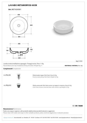 Раковина керамическая Olympia Metamorfosi MET4245001 50х50 накладная цвет белый - фото 2