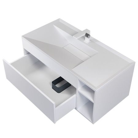 Тумба под раковину Uperwood Lotus 39340205463 100х50 подвесная цвет белый