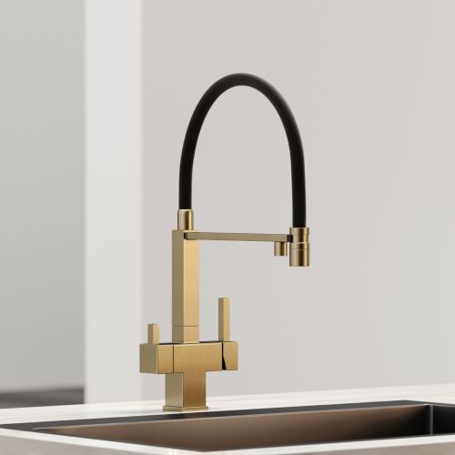 Смеситель для кухни Sancos Moro SC4006BG на мойку золото - фото 2