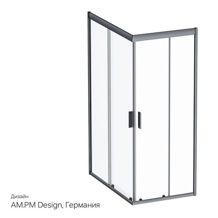 Душевой уголок Am.Pm Gem W90G-404-120280-BT 120х80 стекло прозрачное профиль черный без поддона