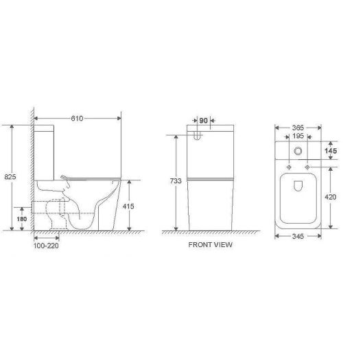 Унитаз напольный с бачком WeltWasser WW SK GELBACH 011 ST GL-WT (10000012125) белый с сиденьем микролифт безободковый душевой смыв - фото 4