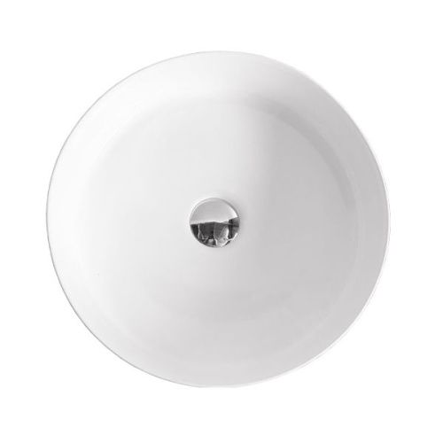 Раковина из сантехнического фарфора Sintesi SIN-LVB-APP-416 40х40 накладная цвет белый без отверстий под смеситель - фото 3