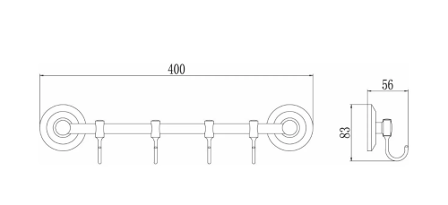 Крючок D-Lin D201853-4 - фото 2