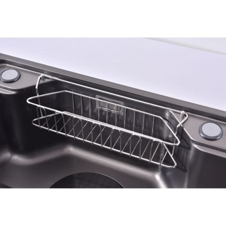 Кухонная мойка Fmark FSC7846Q 80х45 цвет серый поверхность матовая