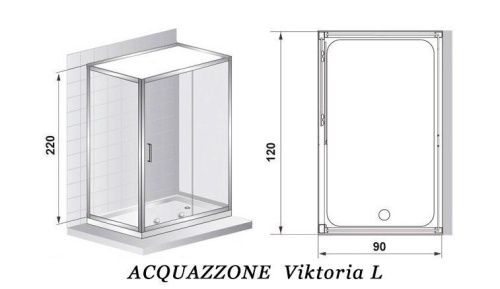 Душевая кабина Acquazzone Viktoria 120SL-L с паром 120х90 прямоугольная с крышей ориентация левая - фото 3