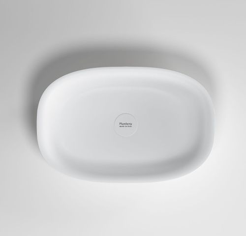 Раковина из искусственного камня Plumberia Selection Seta SETA SOFT BO 60х40 накладная цвет белый без отверстий под смеситель - фото 3