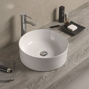 Раковина керамическая Art&Max AM-78170 40х40 накладная цвет белый