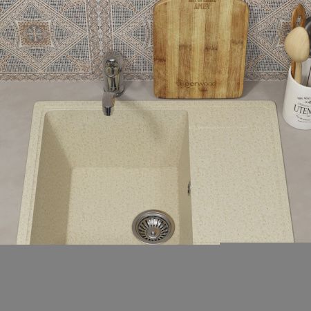 Кухонная мойка Uperwood ECON UPD-201 4910201236 60х50 цвет бежевый поверхность матовая