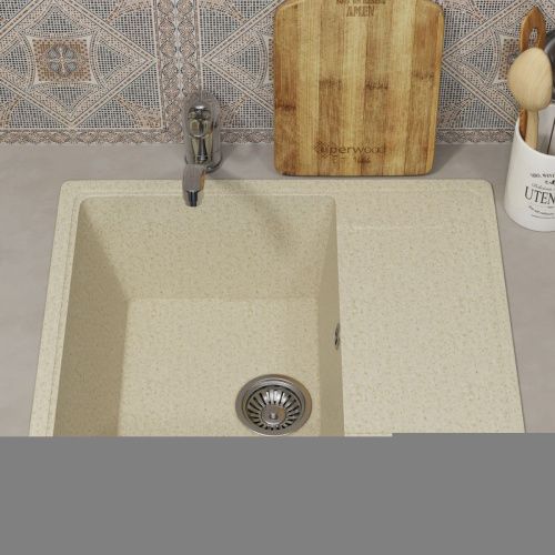 Кухонная мойка Uperwood ECON UPD-201 4910201236 60х50 цвет бежевый поверхность матовая - фото 3