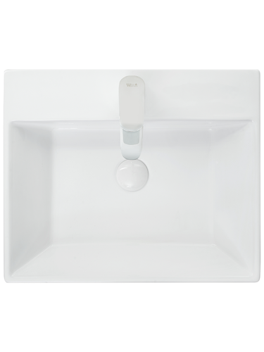 Раковина из сантехнического фаянса WeltWasser WW SK 10000003880 50х40 накладная цвет белый 1 отверстие под смеситель - фото 3