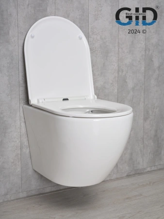 Унитаз подвесной Gid Convexo 62234Y белый с сиденьем микролифт безободковый смыв торнадо