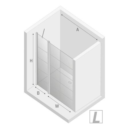 Душевая дверь New Trendy NEW SOLEO Black D-0279A 90х195 стекло прозрачное профиль черный