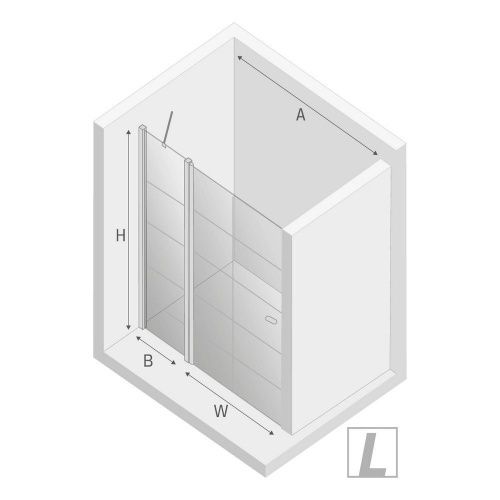 Душевая дверь New Trendy NEW SOLEO Black D-0279A 90х195 стекло прозрачное профиль черный - фото 3