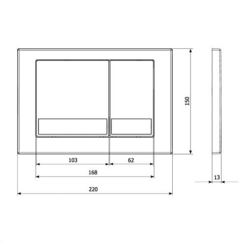 Клавиша смыва механическая KK POL M11 SPP/037/SG/K цвет золото - фото 2