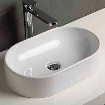 Раковина из сантехнического фаянса Azzurra Lavabi arredo LALA04930000BI/(OV49bi)*0 50х30 накладная цвет белый