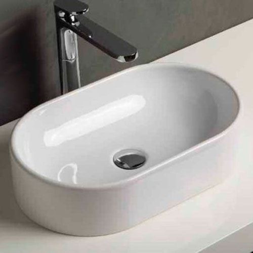 Раковина из сантехнического фаянса Azzurra Lavabi arredo LALA04930000BI/(OV49bi)*0 50х30 накладная цвет белый