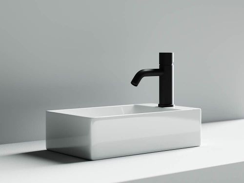 Раковина из сантехнического фарфора Ceramica Nova ELEMENT CN5007 40х20 подвесная цвет белый 1 отверстие под смеситель - фото 3