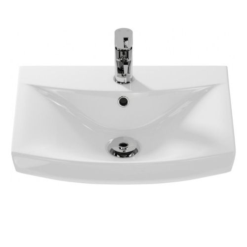 Раковина из сантехнического фарфора Onika Carina UM-CAR50/1 50х40 накладная цвет белый 1 отверстие под смеситель - фото 2