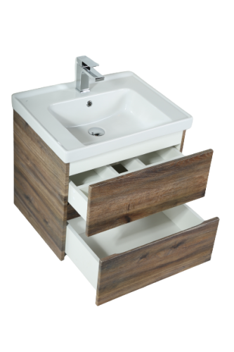 Тумба под раковину Art&Max TECHNO AM-Techno-700-2C-SO-LW646 70х50 подвесная цвет коричневый - фото 4