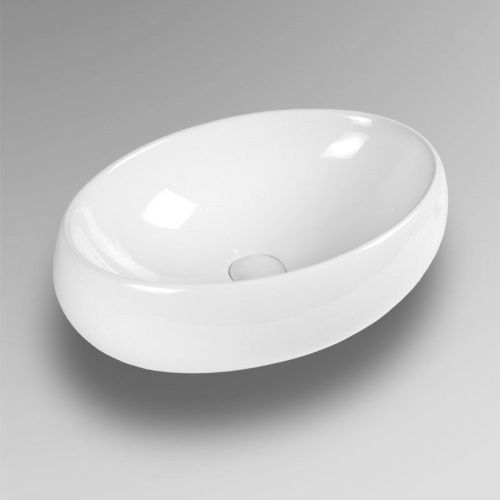 Раковина из сантехнического фарфора Bond Oval S58-490 50х40 накладная цвет белый без отверстий под смеситель - фото 5