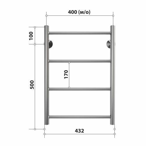 Полотенцесушитель водяной Stelmix 4670078541178 45х60 хром - фото 3