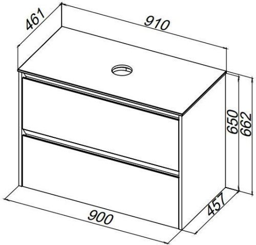 Тумба под раковину Allen Brau Activity 1.34013.NO 90х50 подвесная цвет коричневый - фото 4