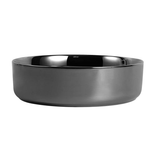 Раковина из сантехнического фаянса Abber BEQUEM AC2109GS 40х40 накладная цвет хром без отверстий под смеситель - фото 2