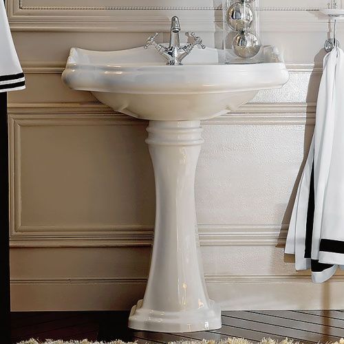 Раковина из сантехнического фарфора Kerasan Retro 104601*1 70х50 подвесная цвет белый 1 отверстие под смеситель