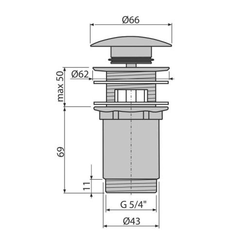 Донный клапан Alcadrain A392C хром - фото 2