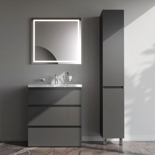 Тумба под раковину Am.Pm Gem S M91FSX0752GM 80х40 напольная цвет серый - фото 5